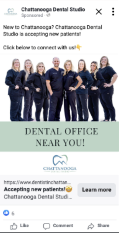 Dental engagement ad example